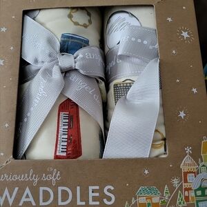 Angel Dear Musical Instrument Swaddles - Cream, Red, Blue